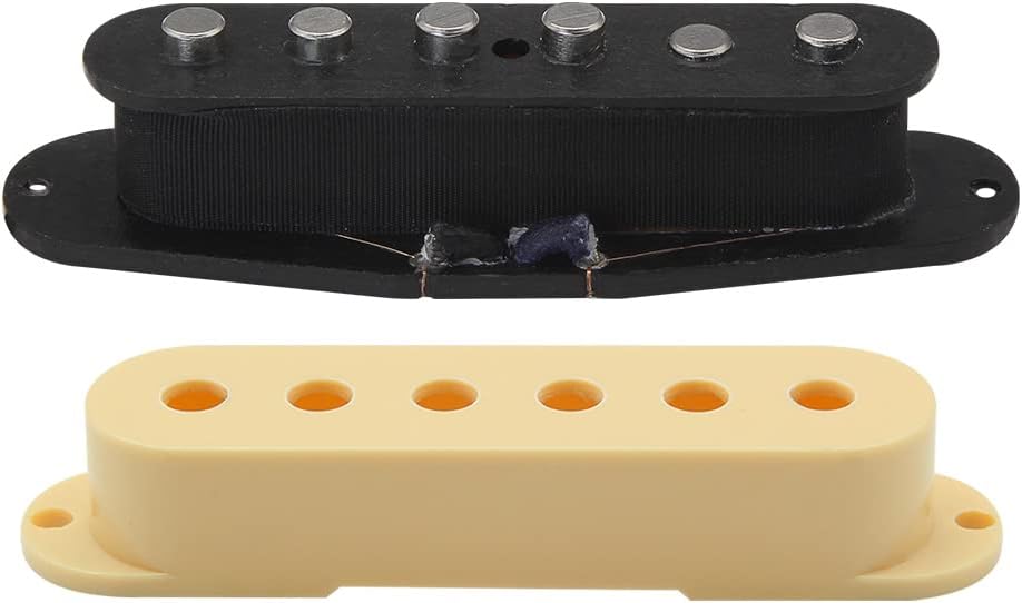 FLEOR Single Coil Pickup Alnico 5 ST Pickups Middle Guitar Pickups Staggered for ST SQ Electric Guitar Cream - Image 3