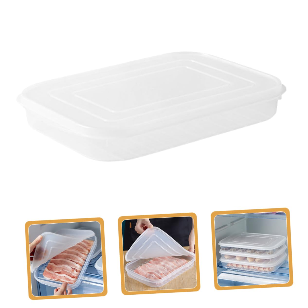Ciieeo 8 Pz più croccante contenitore con coperchio supporto per la pancetta contenitore cucina contenitore ermetico contenitori per il pranzo all'aperto portapancetta per