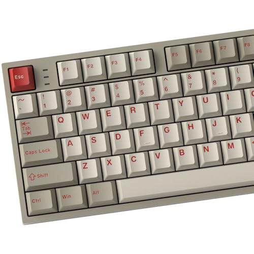 Image of Guffercty kred Cherry Profile PBT Keycaps 156 Key Set, Fade Resistant Custom Keycaps Fit 60% /65% /75% /80% /TKL /100% Mechanical Keyboard (Classic Retro)