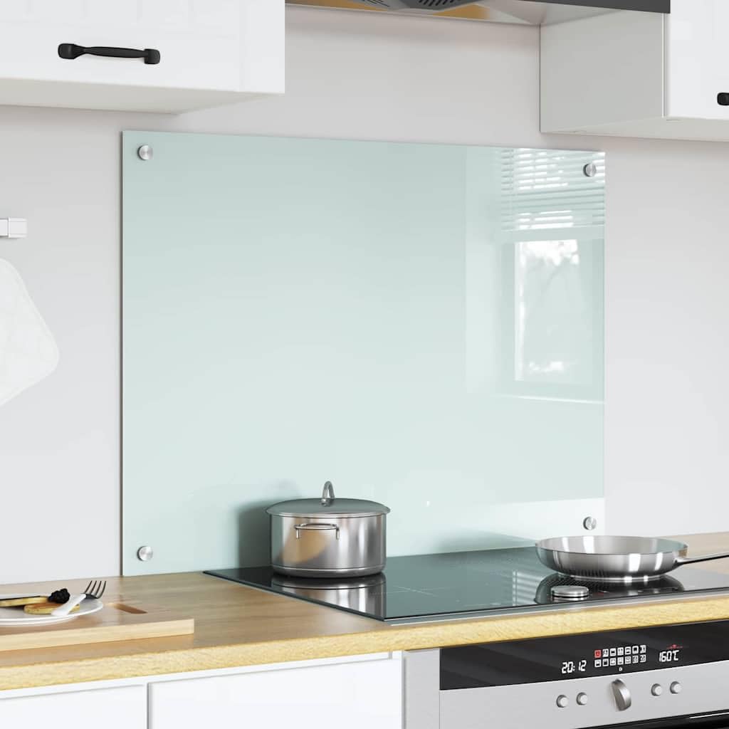 Generisch Küchenrückwand Weiß 80 x 60 cm Gehärtetes Glas,Heim & Garten,Küche & Esszimmer,Küchenhelfer & -utensilien,42018013
