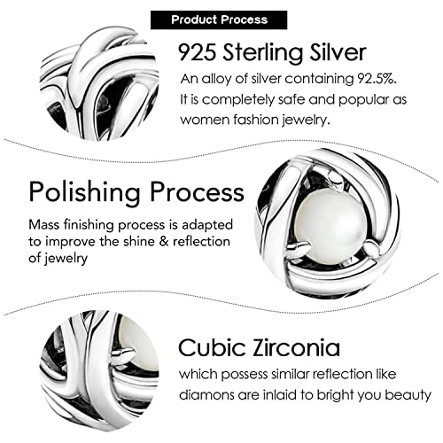 Image of VALGACLS Birthstone Charms 925 Sterling Silver Birthstone Charms