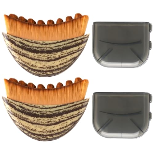 2pcs Cepillo Facial de Contorno Linfático Masaje Facial en Seco Cepillo Limpiador Facial Cerdas Suaves Diseño Ergonómico para Ajustarse Piel con Precisión Aliviar Fatiga escultura de barbilla con caja