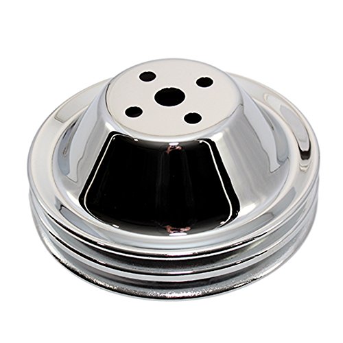 Assault Racing Products A9601 Small Block Chevy Chrome Short Water Pump Pulley 2 Groove SBC
