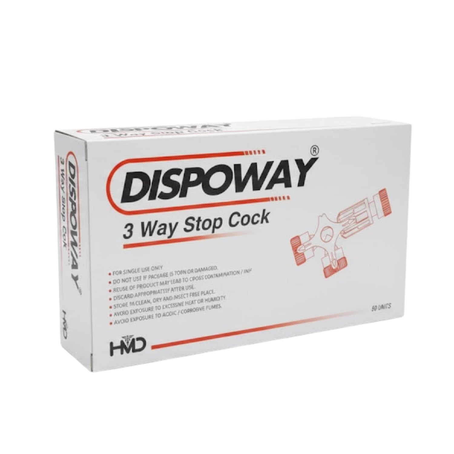 Dispoway 3 Way Stop Cock | Disposable Medical Stopcock | Smooth Flow Control Valve | Leak Proof Design | Sterile Single Use IV Accessory (10) Luer Connection-image-41