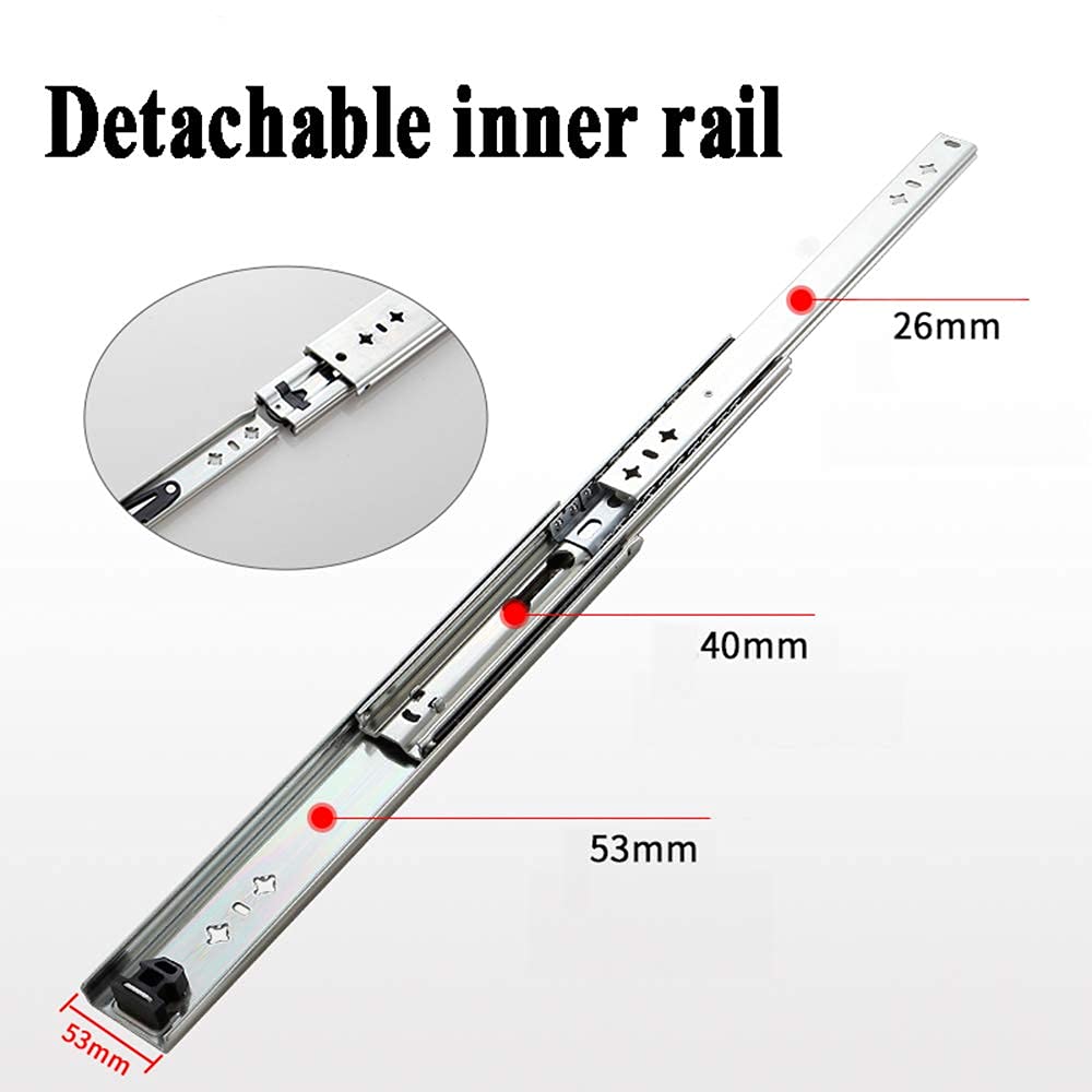 Scorrimento Fluido Ammortizzato Guide Cassetti Estrazione Totale 700mm - Telescopiche Con Bloccaggio, Per Carichi Pesanti, Ammortizzate Guide Pesanti