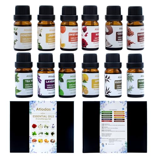 12 Essential Oils Set for Diffuser and Aromatherapy