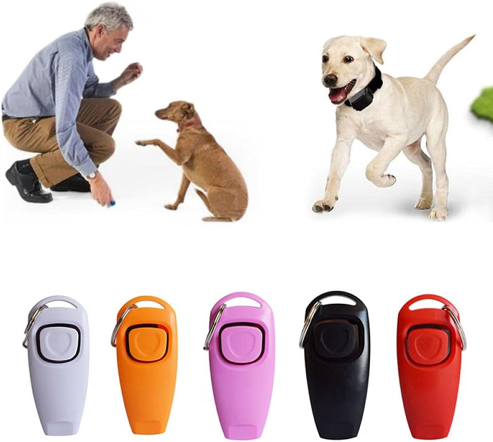 Professional Dog Whistles 5 Pcs Pet Dog Whistle and Clicker Puppy Stop Barking Training Aid Tool Clicker Portable Trainer Dog Toys