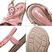 ZAPZEAL Ladies Shoes by Metallic Pewter Open Toe Elastic Sling Back Flat Low Wedge Diamante Jewel Detail Sandals Size EU 42 = 10 US Pink