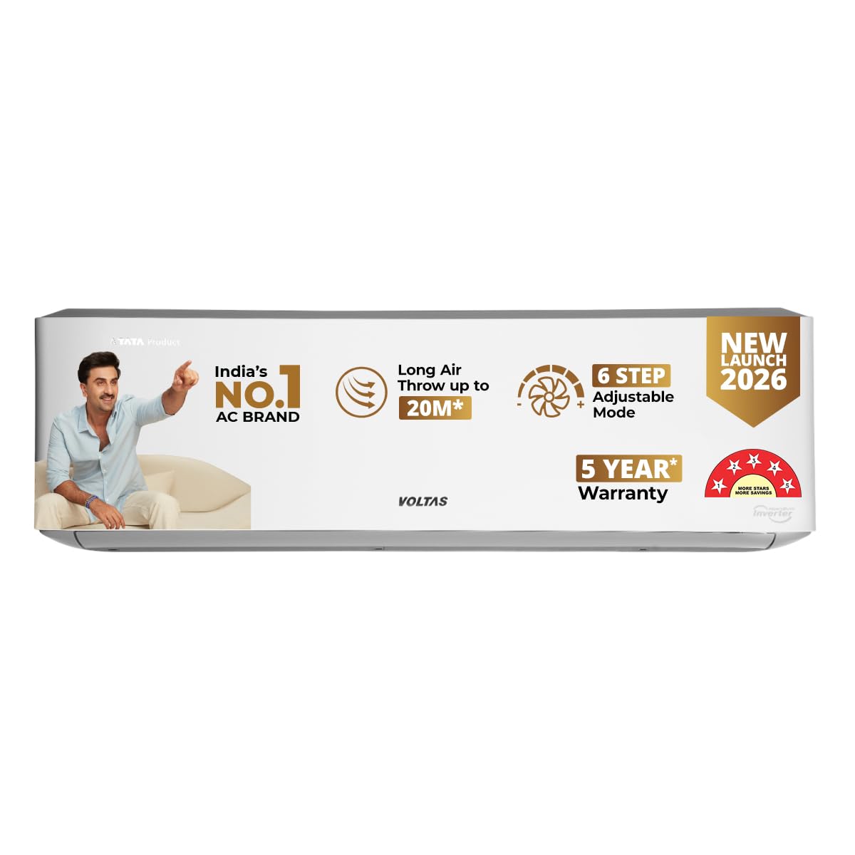 Voltas 1.5 ton 5 Star, New star rated, Inverter Split AC (Copper, Convertible 6-in-1 Cooling Modes, Auto Clean, Sleep Mode with Hidden Display, Memory Restart (185INV VENUS LUXE, White)-image-27