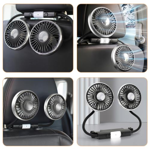 Ventilador de coche USB portátil con clip ABS: extractor de humedad silencioso para el coche 8