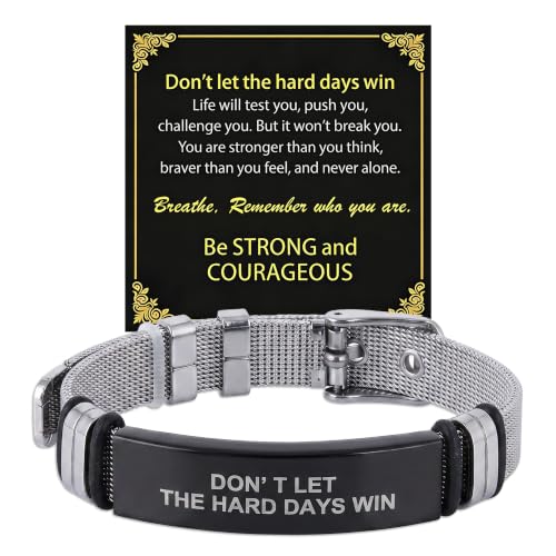 Mantveil Don’t Let The Hard Days Win Bracelet Silver