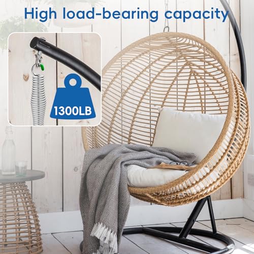 Image of 2Pack Premium Porch Swing Springs (Silver Small),1300lb Heavy Duty Springs, Rust Resistant Swing Springs, Spring for Swing Hammock Hanging Chair Spring for Hammock Spring,Porch Swings