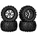OGRC RC Truck Wheels and Tires 12mm Hex 1/10 Scale RC Monster Truck Buggy 2.8â€œ PreGlued RC Tires and Rims with Foam Inserts for 1/10 Traxxas Axial Redcat Rc4wd RC Monster Truck â€‹Buggy