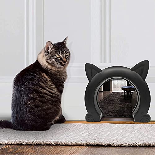 ikuso Cat Door for Interior Door,Indoor Cat Door,Pet Doors for Cat, 10.55"*2.45"*9.05" (L) - Image 2