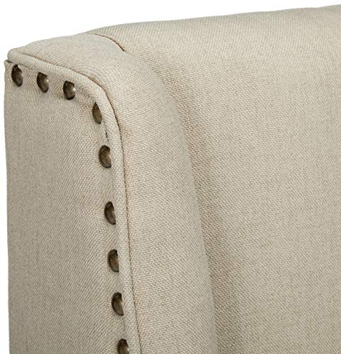 Iconic Home Uriella Headboard Velvet Upholstered Vertical Striped Modern Transitional, Twin, Navy #TOP5