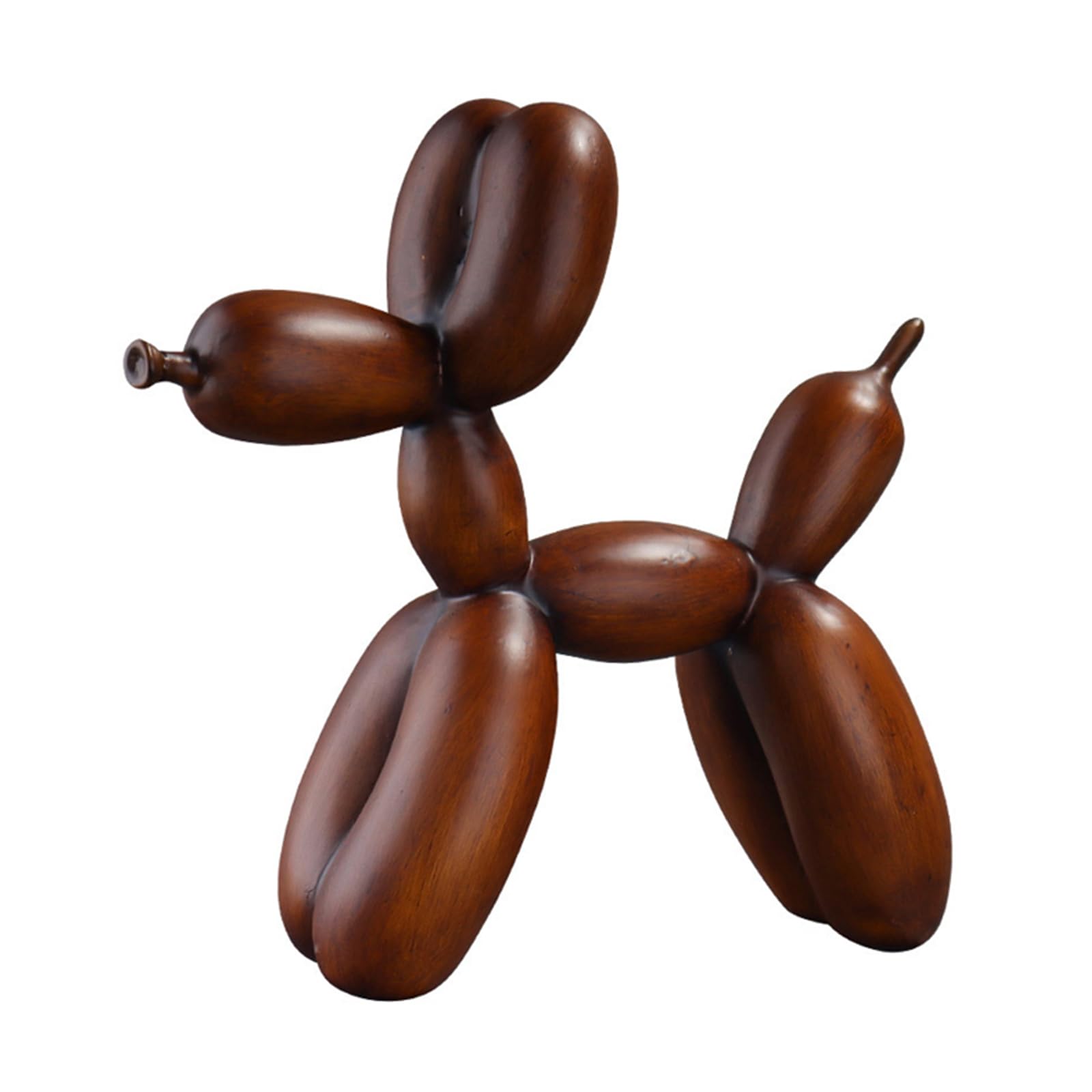 Tiuyii Estatua abstracta de perro de madera, escultura de perro, hecha a mano, coleccionable, estatua de mesa, dormitorio, decoración moderna