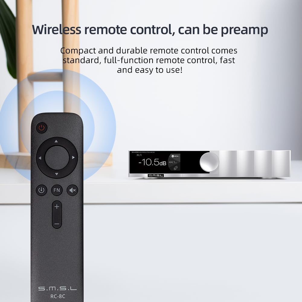 Decodificatore audio SMSL D400PRO MQA, chip AK4191 + AK4499EX, filtro digitale 7 modalità, DSD512, XMOS XU316, gli utenti possono aggiornare autonomamente il firmware (con telecomando)