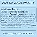 Complements Zero Calorie Aspartame Blue Sweetener Packets, 2000 Count