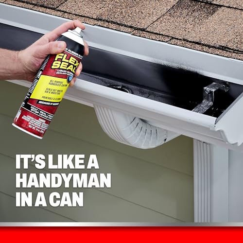 Image of Flex Seal, 14 oz, 2-Pack, Black, Stop Leaks Instantly, Waterproof Rubber Spray On Sealant Coating, Perfect for Gutters, Wood, RV, Campers, Roof Repair, Skylights, Windows, and More
