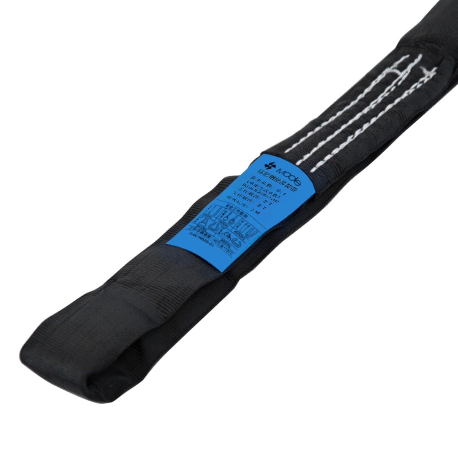 Mode 9.84ft x 1.96inch Black Steel Wire Rope Heavy Lifting Sling 1-Pack | 4409 lbs Capacity | Industrial Slings & Rigging Straps | Truss Rigging Straps for Heavy Lifting & Truss Setup