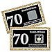 Big Dot of Happiness Adult 70th Birthday - Gold - Birthday Party Game Scratch Off Cards - 22 Count
