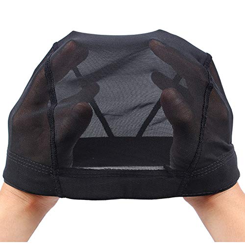 Mesh Wig Cap For Making Wigs, Black Mesh Dome Cap, M Hair Net, Spandex Dome Cap With Great Elastic Band (2pcs M)Mesh Wig Cap For Making Wigs, Black Mesh Dome Cap, M Hair Net, Spandex Dome Cap With Gre