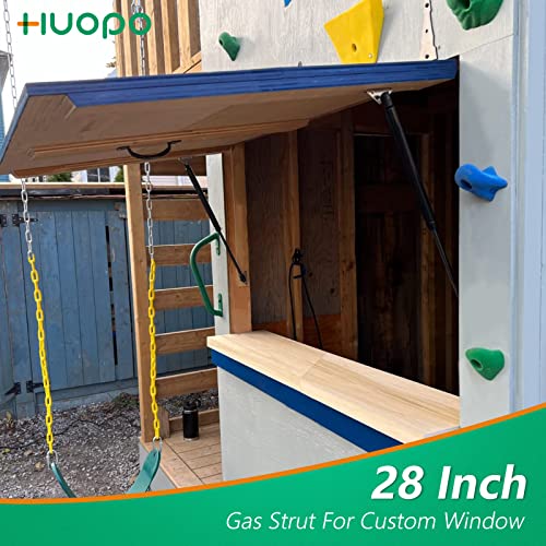 28 Inch 100Lb/445N Gas Strut Shock For Snowmobile Clam Shell Trailer Roof Top Cap Lid Queen Murphy Bed Tonneau Cover Hatch Boat Heavy Steel Door Custom Window Lift Replacement Parts, Set Of 2 Huopo #TOP6