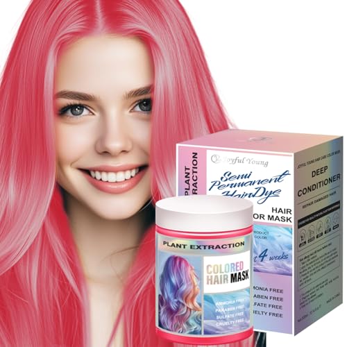 Semi Permanent Hair Color Mask 10.15OZ Hot Pink