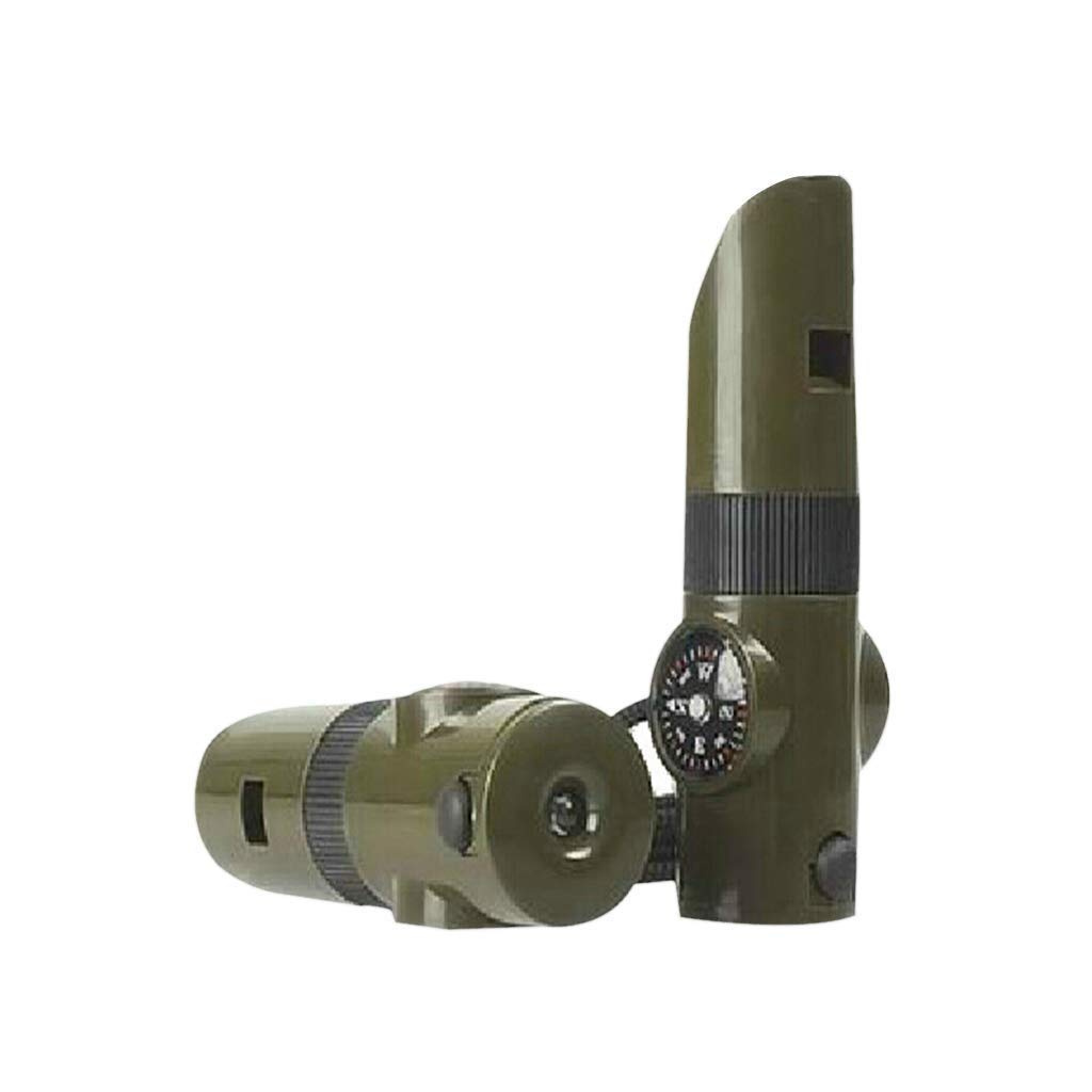 Thumby Thermometer Magnifier Outdoor Camping Multi-Tool Compass Wild Survival First Aid Whistle Magnifier for Reading Crafts Repair Magnifier