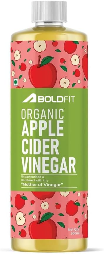 Organic Apple Cider Vinegar with Mother Juice Raw, Unfiltered, Unpasteurized ACV Juice for Weight Loss, Digestion, Gut Health, Bloating, Hair and Skin Care- 500Ml