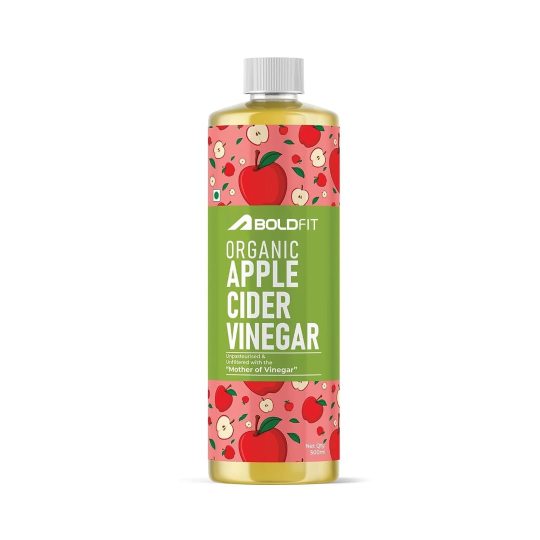 Apple Cider Vinegar with Mother Organic ACV Juice Raw Unfiltered Unpasteurised Probiotics & Vitamin C Juice that Supports to Reduce Bloating, Gut Health, Digestion, Hair & Skin - 500ML