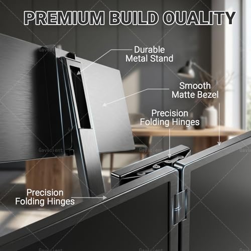 Image of Triple Laptop Screen Extender, HDMI /USB-C Pl-UG N Play, Windows /Mac /Android Compatible, 12-18.5in Laptop Fit, Travel-Friendly Triple Display.
