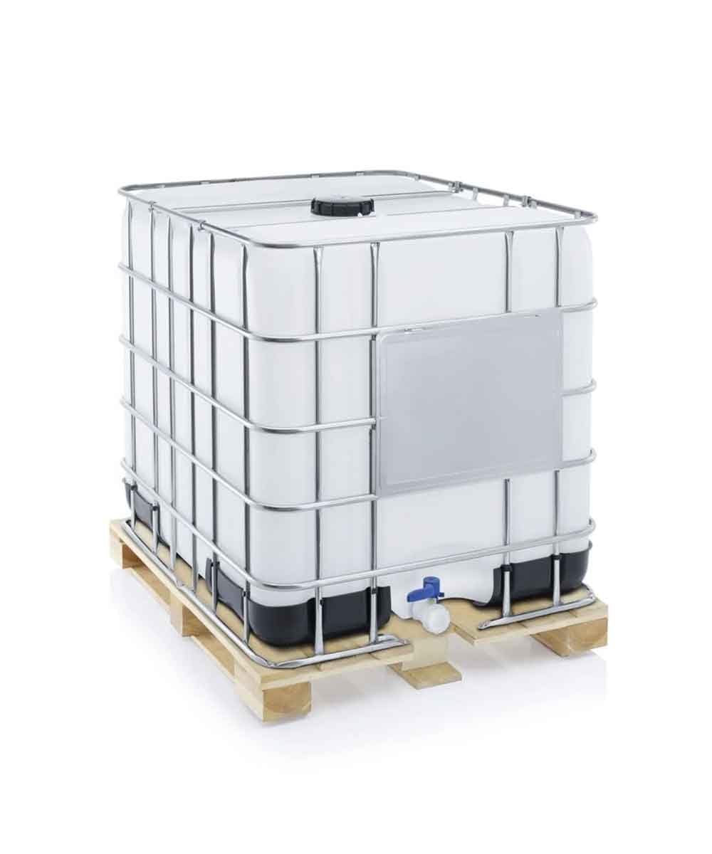 Cisterna IBC Rigenerata In Plastica, 1000 Litri, Colore Neutro, Omologata ADR