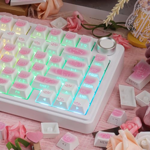 Teclas PBT personalizadas Sunzit de 130 piezas de alta resistencia perfil Cherry 6