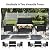 DUMOS 4 Piece Patio Furniture Set, All-Weather Outdoor Wicker Conversation Set with Removable Cushions & Tempered Glass Coffee Table, for Porch, Balcony, Lawn, Backyard Black