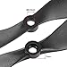 uxcell RC Propellers CW CCW 1147 11x4.7 Inch 2-Vane Fixed-Wing for Airplane, Nylon Black 4 Pair with Adapter Rings