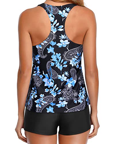 Holipick Two Piece Tankini Swimsuits for Women Tummy Control Bathing Suits Flowy Swim Tank Top with Boy Shorts2