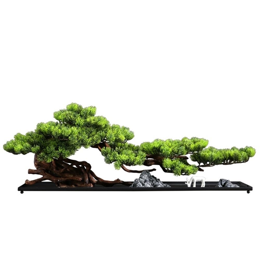 HCZKIUJY Bonsai Simulation Tree Bonsai Entryway Living Room Fake Pine Tree Indoor Green Plants Decorative Landscaping Plant