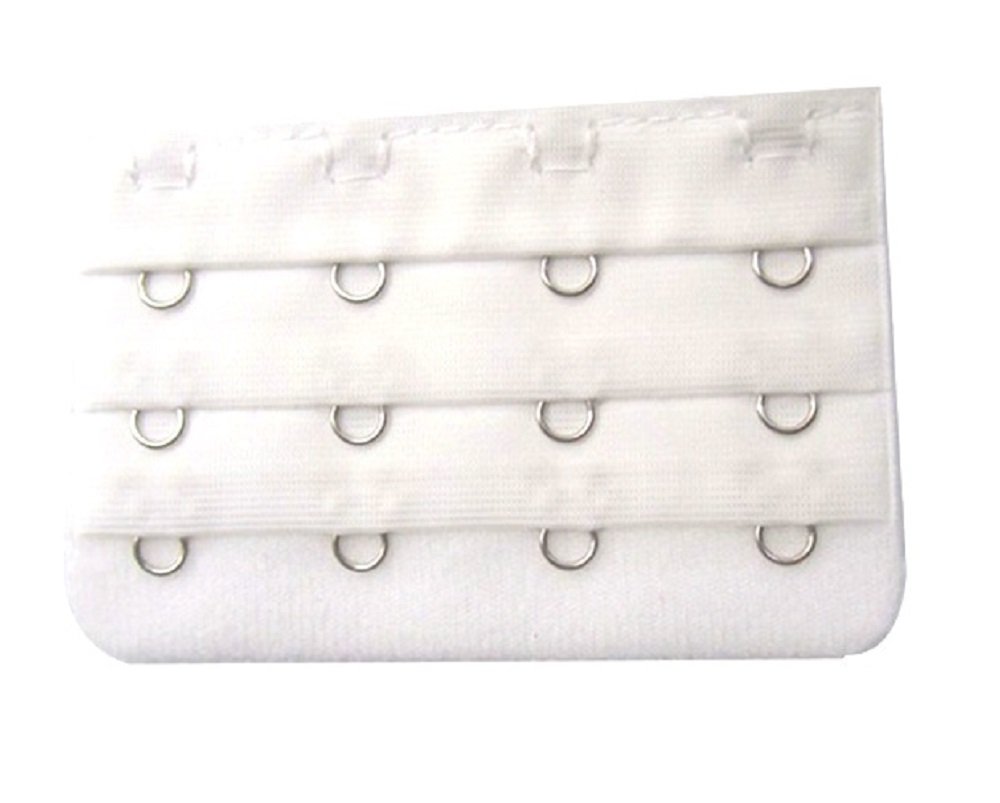 Atst Women's White 4 Hook Bra Extenders (White)