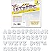 Trend T1613 Ready Letters Sparkles Letter Set, Silver Sparkle, 4-Inch H, 71/Set