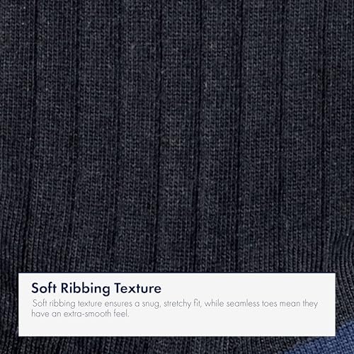 Socks for Men – 3 Pack of Cotton Rib Dress Socks – Soft, Breathable & Seamless Mens Luxury Sock3