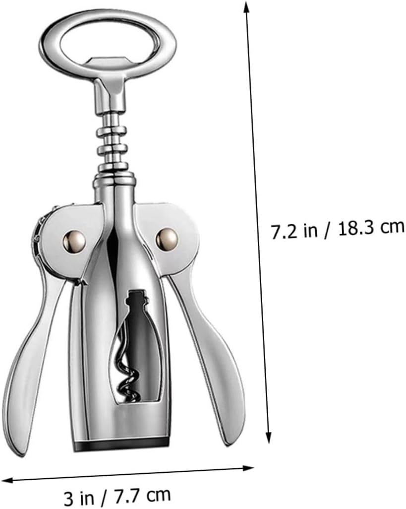 VOSAREA Corkscrew Wine Bottle Opener Non-Stick Worm Heavy Duty Red Wine Opener for Home and Restaurant Compact Foil Cutter Included