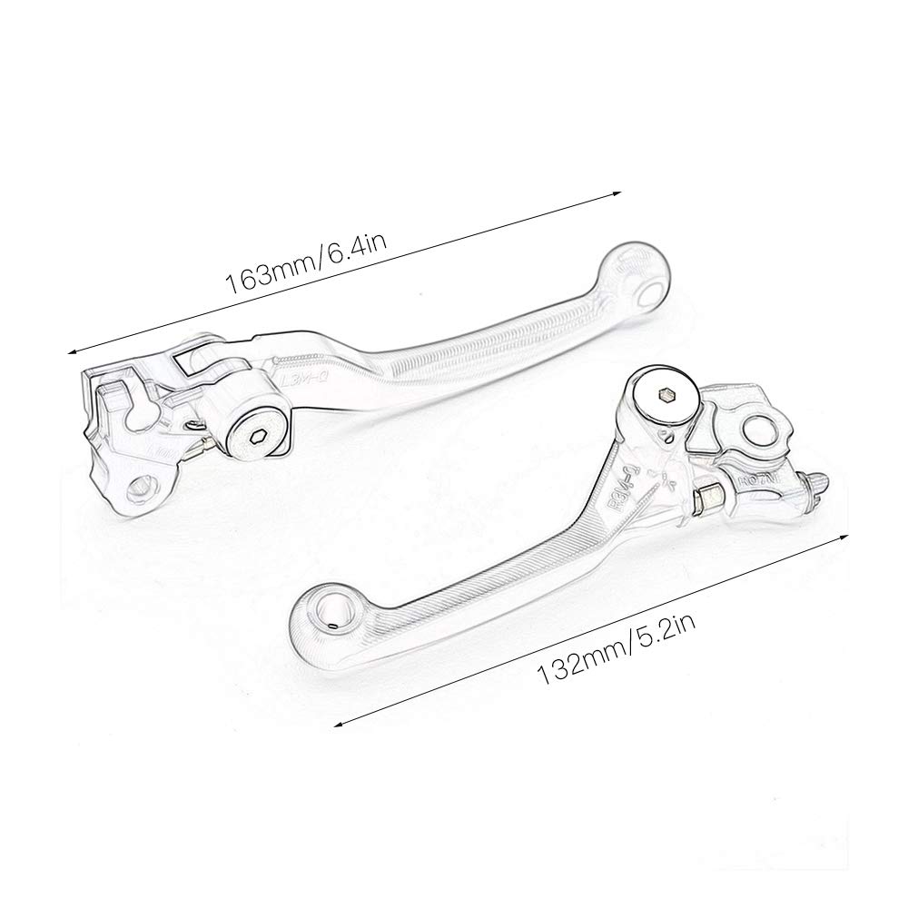 FXCNC CNC Aluminum 3D Dirt Bike Pivot Brake Clutch Levers Compatible with BETA RR 125 250 300 2T 350 390 430 450 480 4T 2013-2020, X-TRAINER 2015-2019