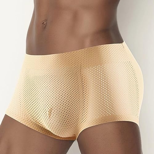 JOCKMAIL Mens Padded Boxers Mesh Enhancing Buttocks Male Underpants4