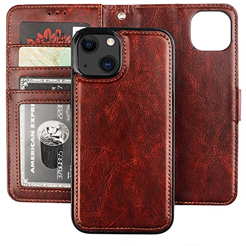 Bocasal Detachable Wallet Case Card Holder for iPhone 13, Brown by Bocasal - Used condition - US$11.99