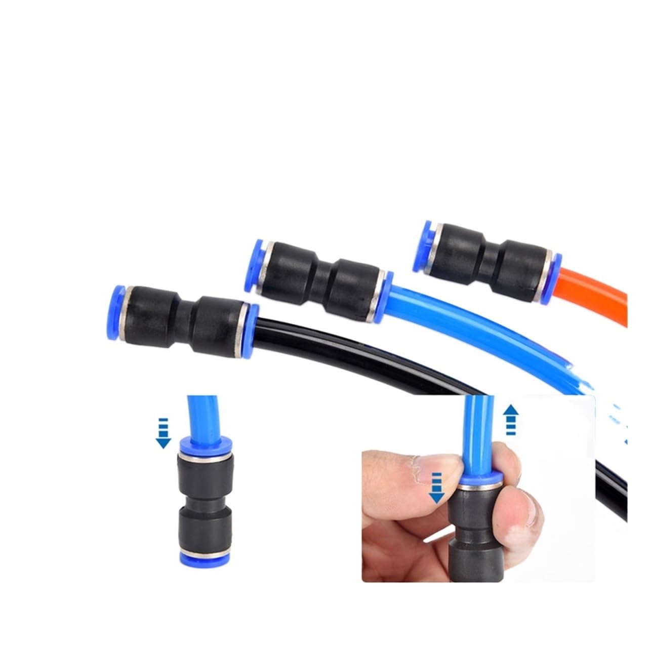 Connettori Pneumatici A Sgancio Rapido 3/8 OD Nylon 40 Raccordi Pneumatici A Sgancio Rapido 3/8″ – Nylon, Push-to-connect, Per Linee Aria Compressa Raccordi Rapidi Per Aria Compressa - Foto 5