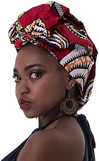 Chien TJ04 African Head Scarf Extra Long 70”x20”(Color 08)