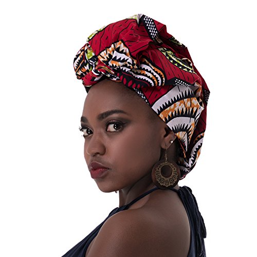 Chien TJ04 African Head Scarf Extra Long 70”x20”(Color 08)