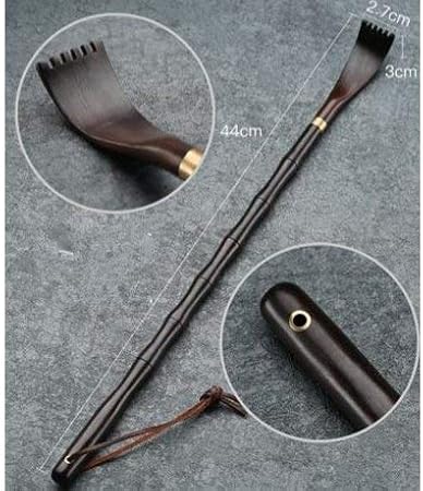 Amazon 孫の手 黒檀 竹形 ガーデンストーン マッサージ ツボ押しグッズ