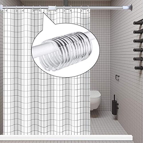 Qulable 12 Packs Circular Shower Curtain Rings, Plastic Curtain O Rings Hooks for Bathroom, Glide Easily on Bathroom Shower Rod - Thumbnail 3